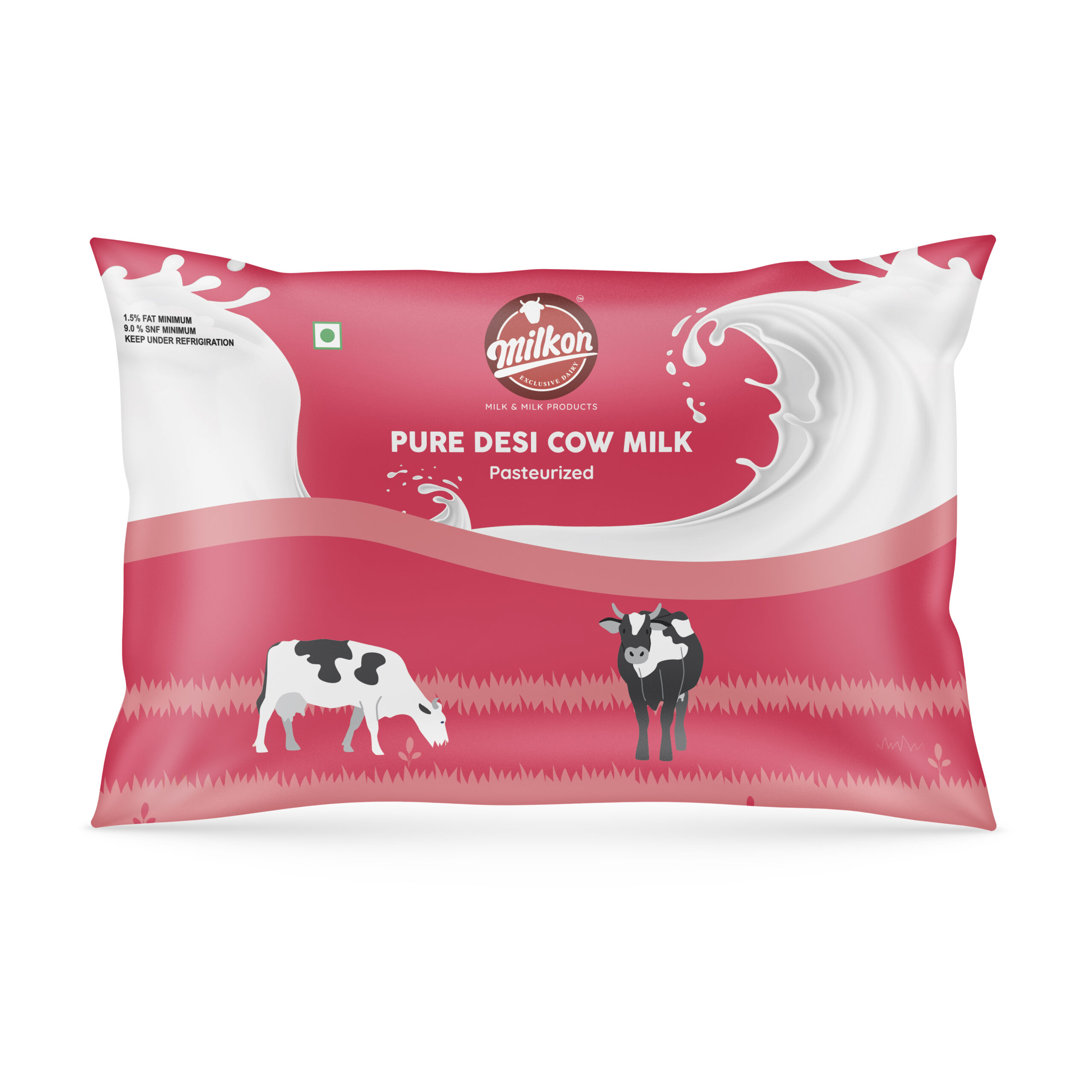 Pure Desi Cow Milk 200ml front