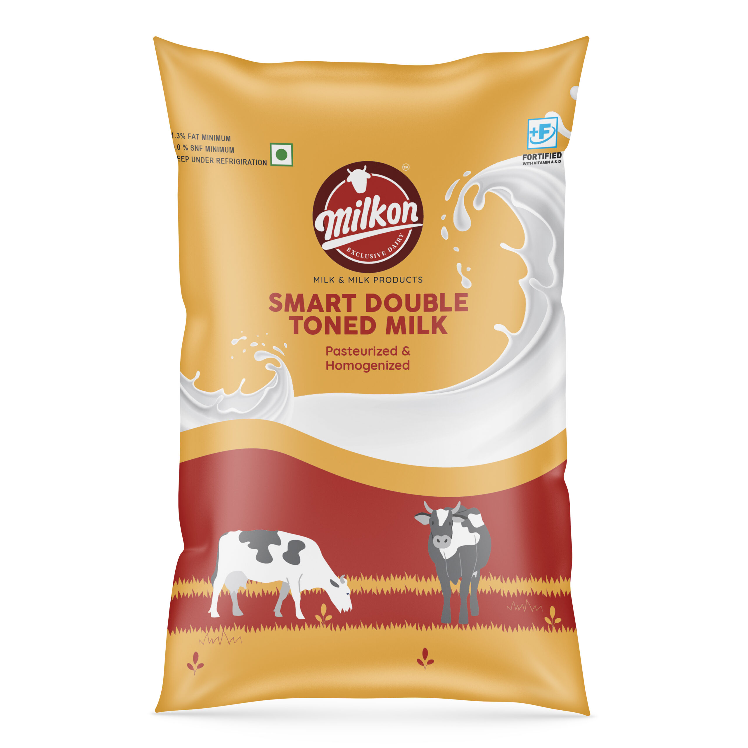 Smart Double Toned Milk 1lt front